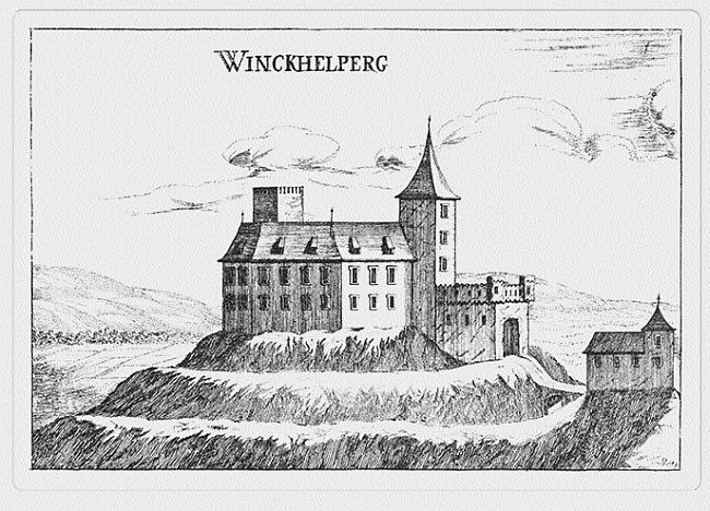 verschwundenes Schloss Winklberg (Winkelberg, Schlossberg) in Kirchberg am Wagram
