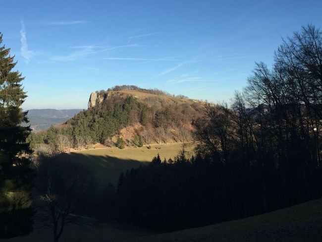 verschwundene Burg Wenzelstein (Winzeln) in Hausen am Tann
