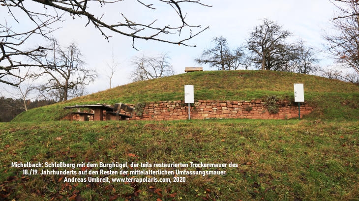 verschwundene Burg Rosenstein (Schlossköpfel) in Gaggenau-Michelbach