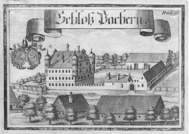 teilweise erhaltenes Schloss Bachern in Friedberg-Bachern