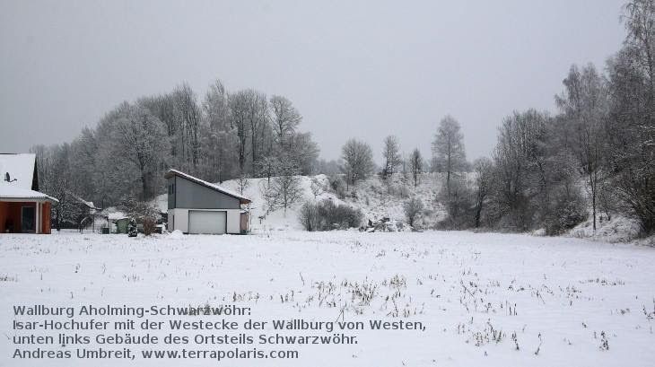 verschwundene Wallburg Schwarzwöhr in Aholming-Schwarzwöhr