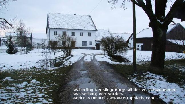 verschwundene Wasserburg Neusling in Wallerfing-Neusling