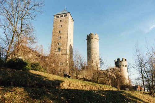 teilweise erhaltene Burg Starkenburg in Heppenheim (Bergstraße)