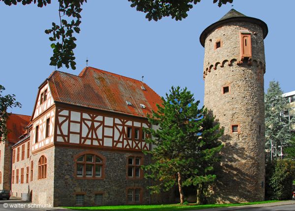 teilweise erhaltenes Schloss Dieburg (Schloss Albini) in Dieburg