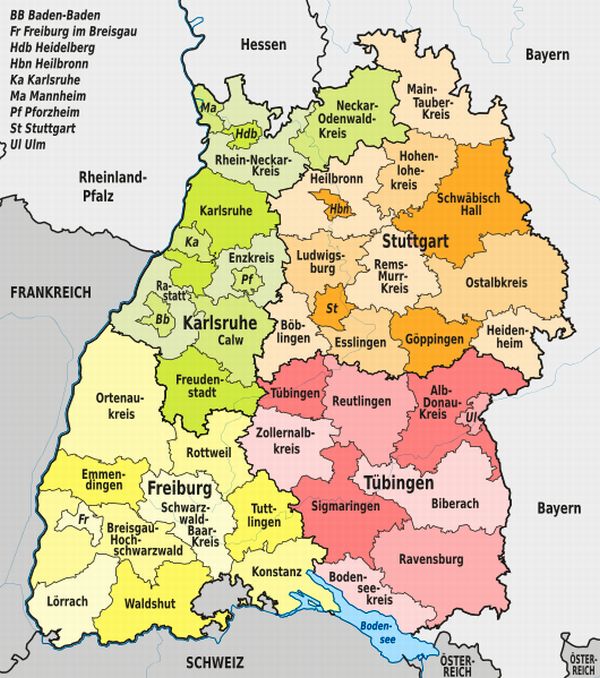 Image-Map Baden-Württemberg