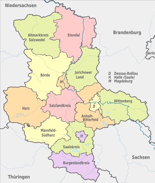 Image-Map Sachsen-Anhalt