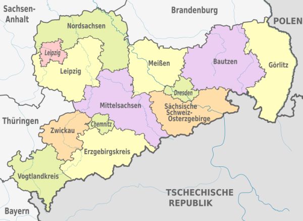 Image-Map Sachsen
