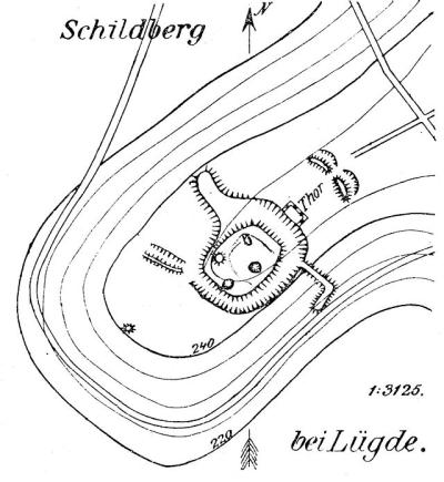 Burgrest Schildberg in Lügde