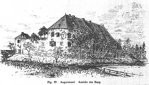 teilweise erhaltene Wasserburg Angermund (Kellnerei) in Düsseldorf-Angermund