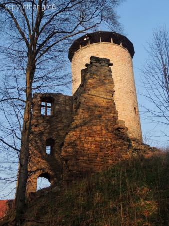 teilweise erhaltene Burg Tannroda (Blaues Schloss) in Bad Berka-Tannroda