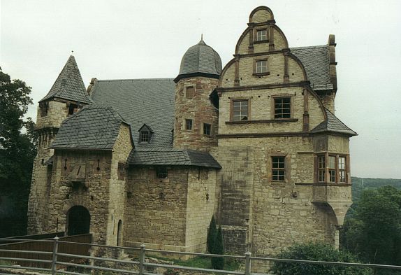 teilweise erhaltene Burg Kranichfeld (Oberkranichfeld, Oberschloss) in Kranichfeld