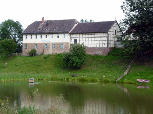 verschwundene Burg Schimmersburg (Schinnersburg) in Langenorla